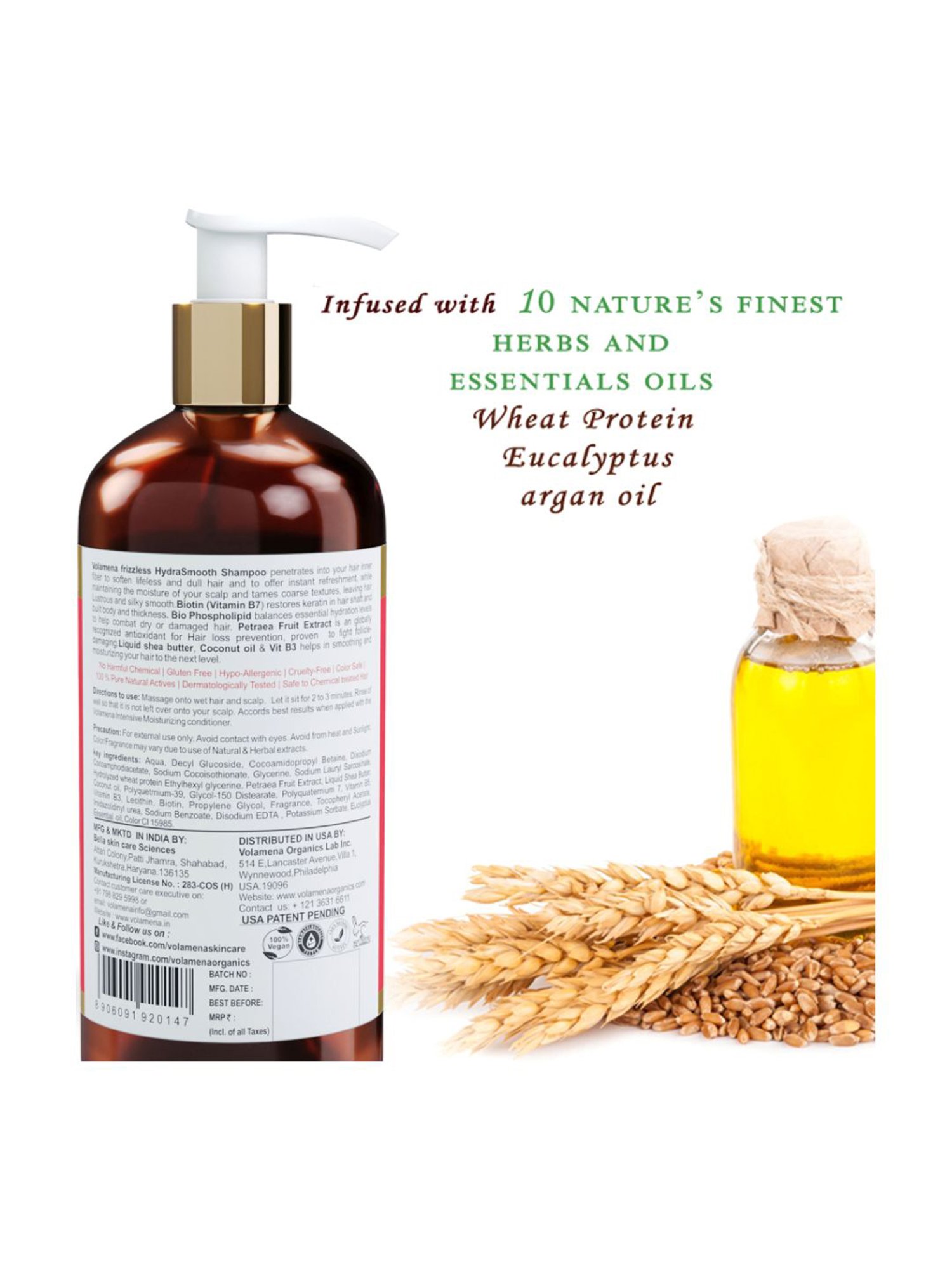 Volamena Frizzless Hydrasmooth Shampoo - 300 ml