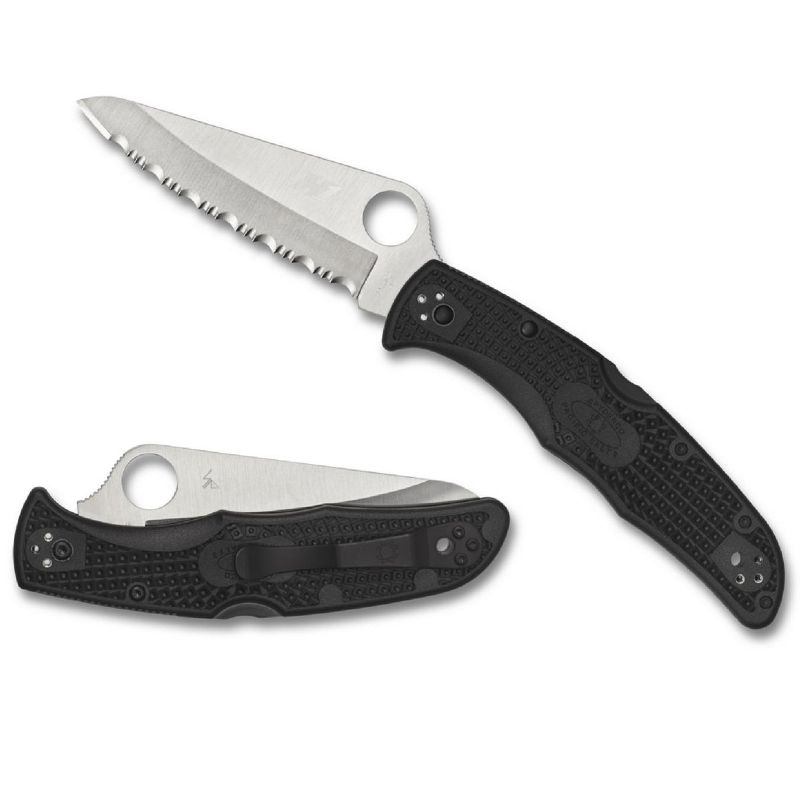 Spyderco Pacific Salt 2 Folder 3.78in Serr Blade FRN Handle