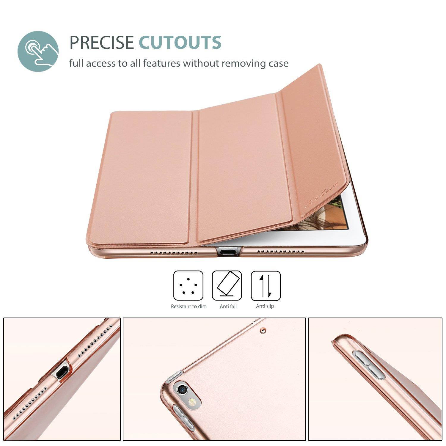 ProCase iPad Pro 10.5 Case 2017, Ultra Slim Lightweight Stand Smart Case Shell with Translucent Frosted Back Cover for Apple iPad Pro 10.5 Inch &ndash;Rose Gold