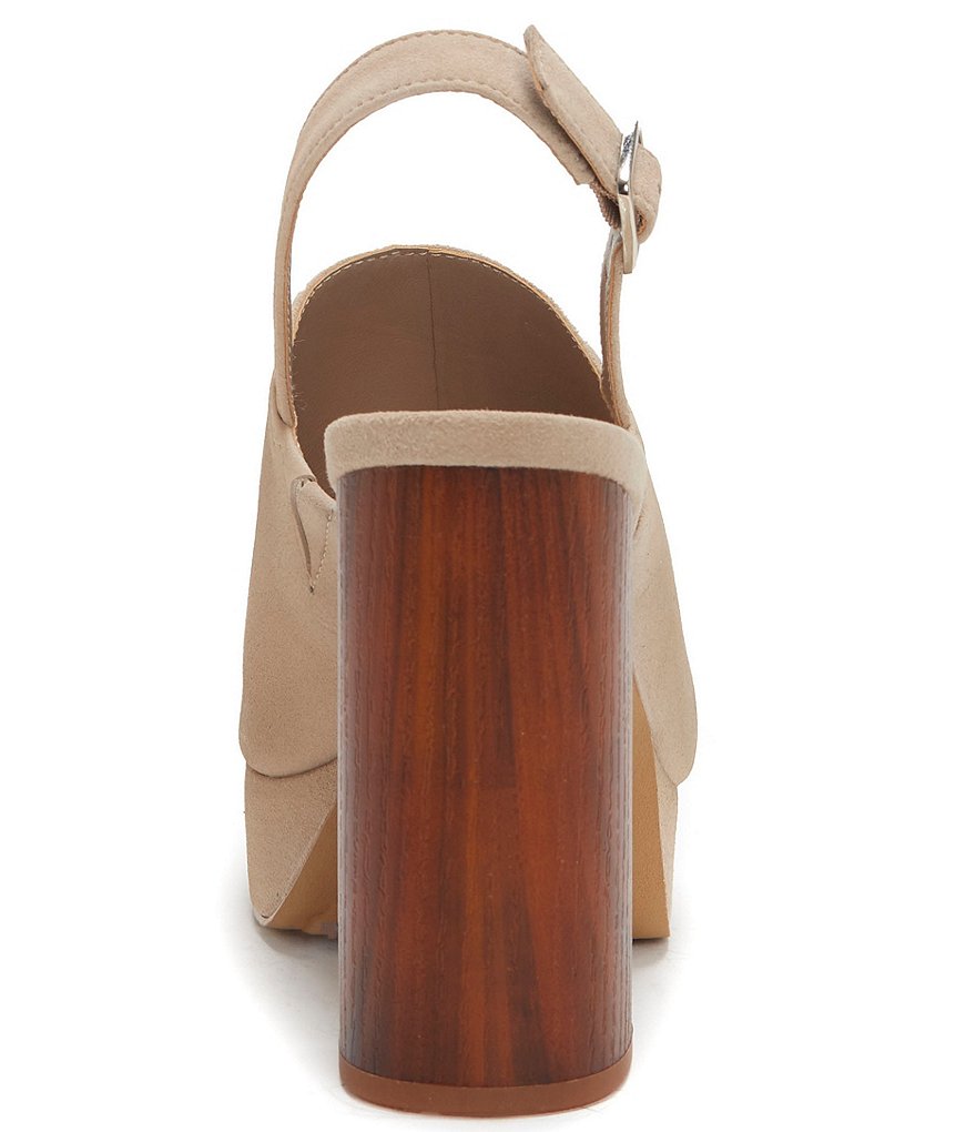 Vince Camuto Sovetta Suede Square Toe Platform Slingback Sandals