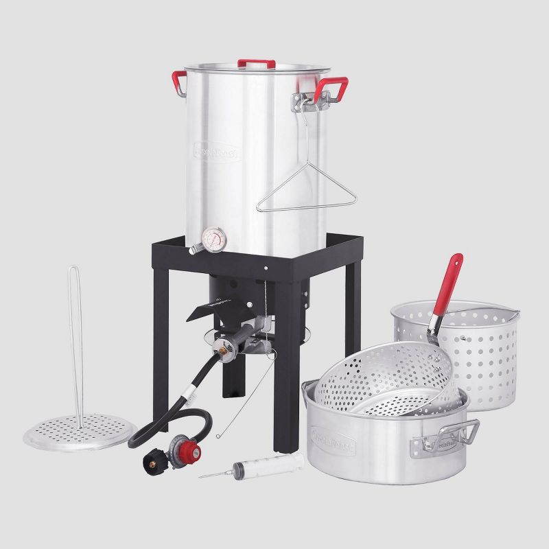 Creole Feast 50000BTU Premium Aluminum Outdoor Fryer and Steamer Set TFK3001
