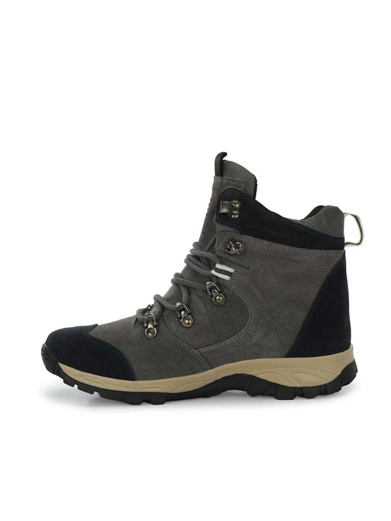 Eego Italy Men's Grey & Black Outdoor Shoes