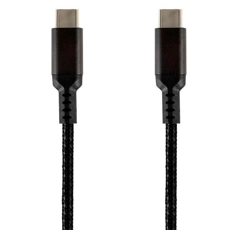 Monoprice Stealth Charge and Sync USB 2.0 Type-C to Type-C Cable - 6 Feet - Black (3-Pack) Up to 5A/100W For USB-C Enabled Devices Laptops MacBook Pro