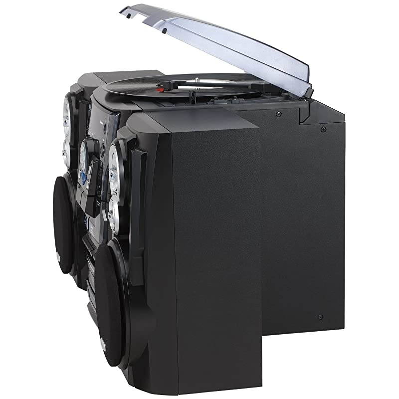 JMC1250 Bluetooth 3-Speed Stereo Turntable and 3 CD Changer with Dual Cassette Deck (JMC-1250)