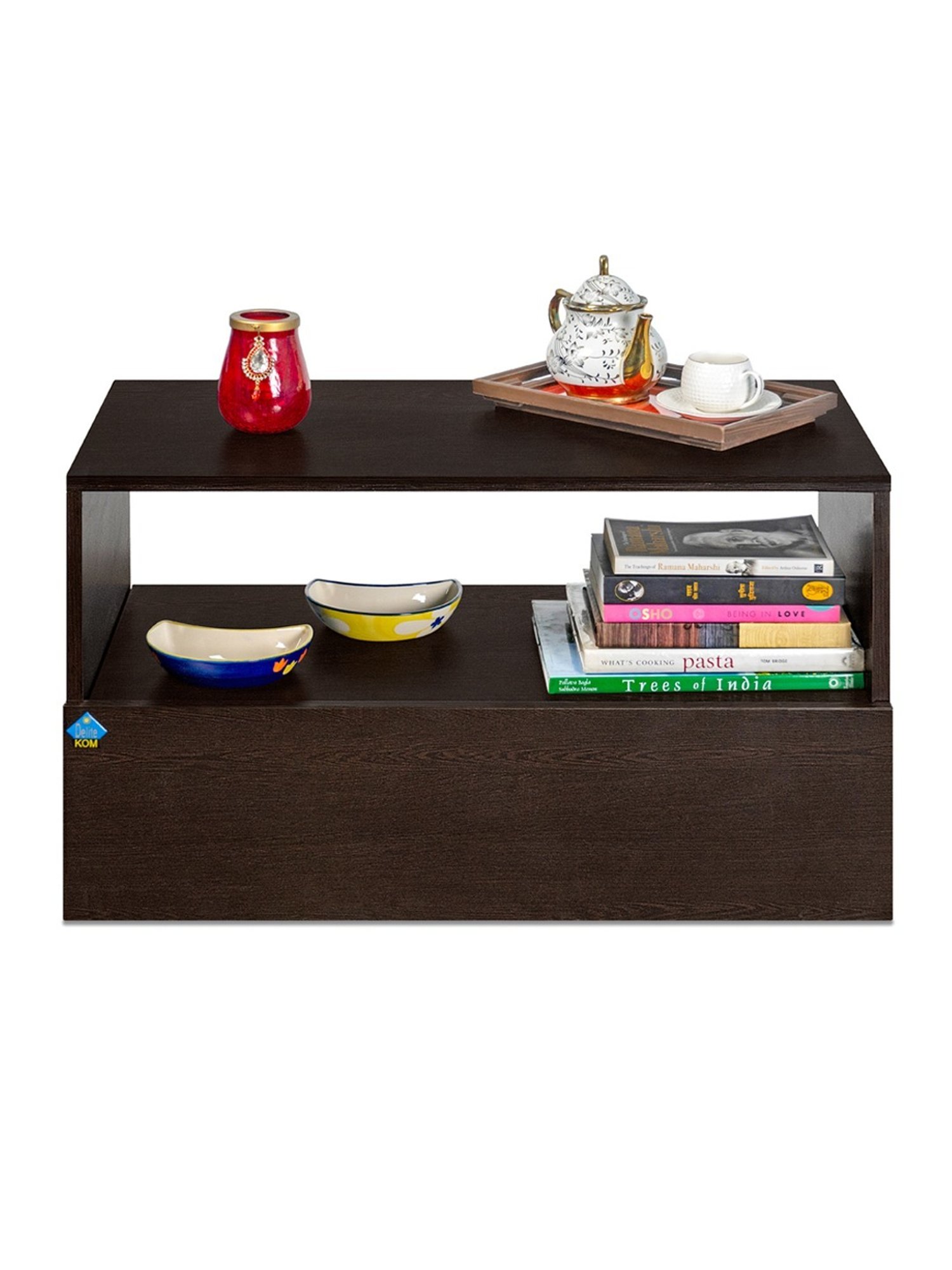 Delite Kom Blush Flowery Wenge Engineered Wood Coffee Table