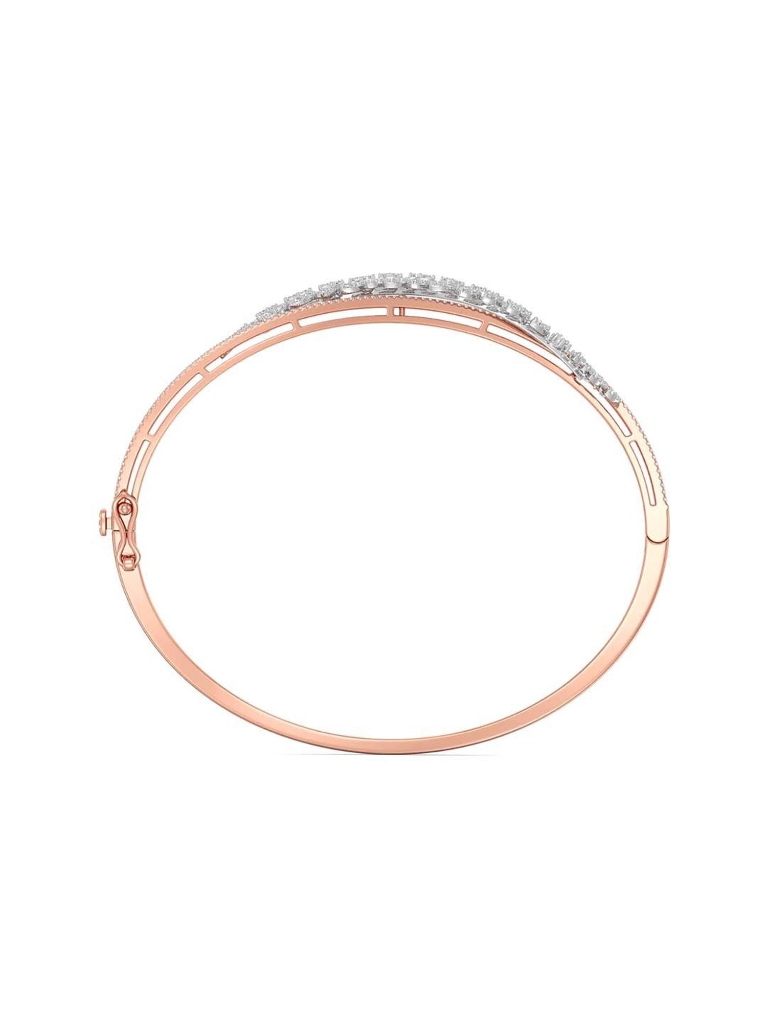 Joyalukkas 18k Rose Gold & Diamond Leaf Design Bracelet for Women