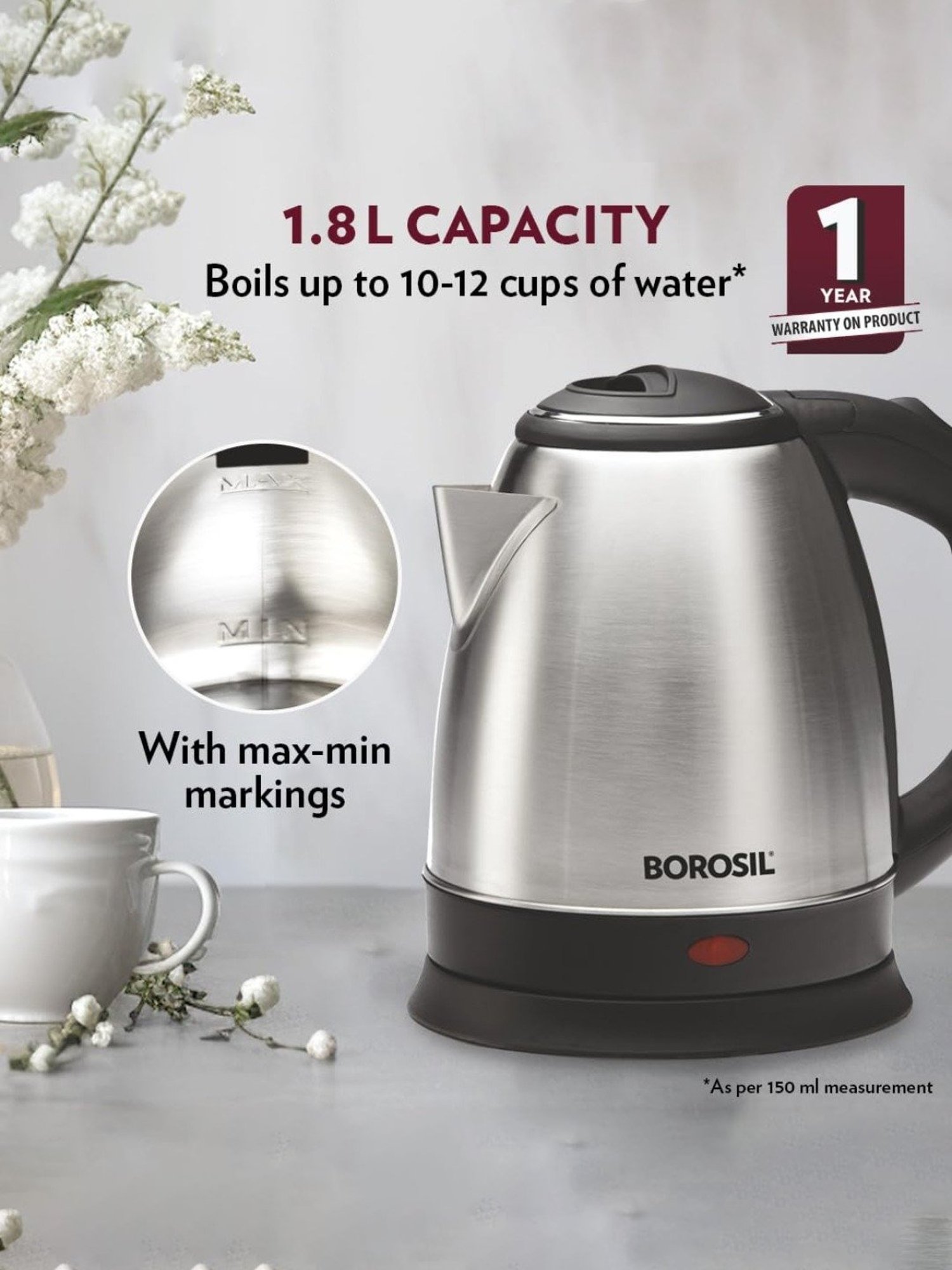 Inalsa 1400W 1.7L Electric Kettle