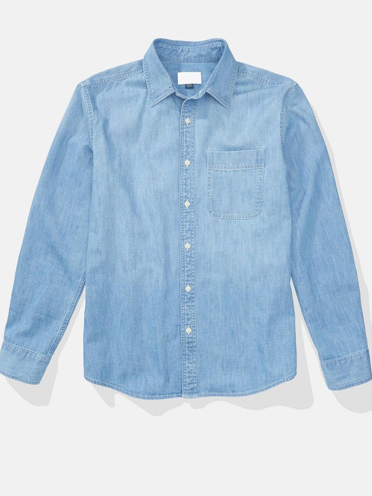 American Eagle Outfitters Blue Cotton Regular Fit Denim Shirt