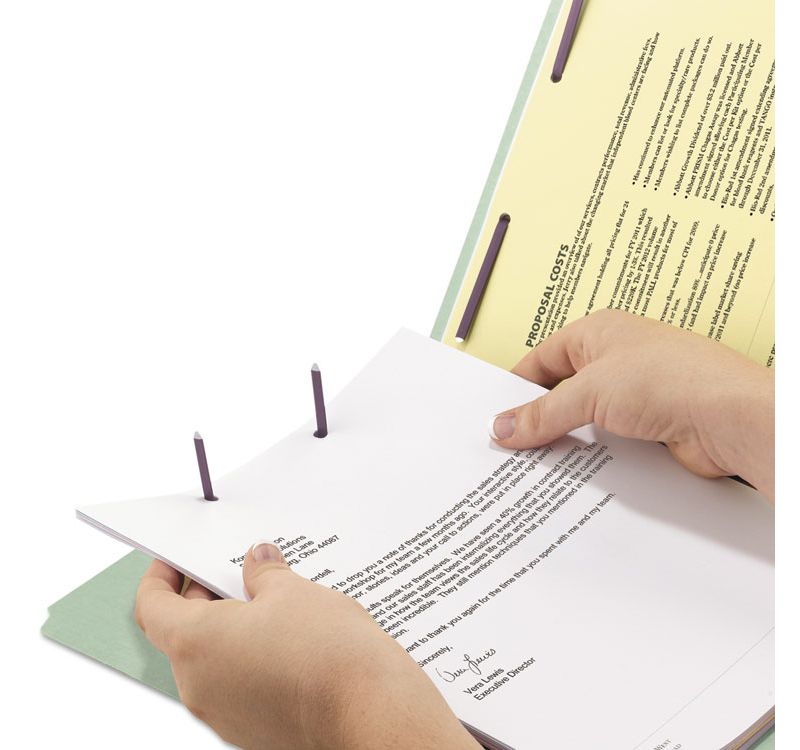 Smead One Inch Expansion Folder Two Fasteners End Tab Legal Gray Green 25/Box 37705