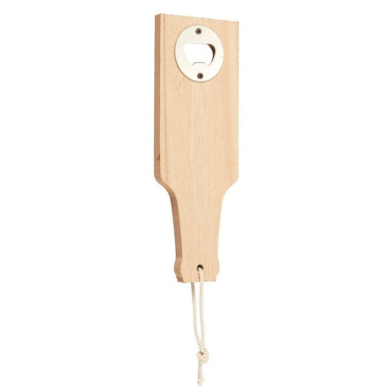 Juvale 2 Pack Wooden Beer Bottle Opener with Handle and String (7.9 x 3.9 Inches)
