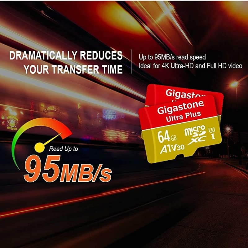 64GB Micro SD Card 4K Video Recording 4K Game Pro Nintendo Switch Compatible RW up to 9535 MBs Micro SDXC UHSI A1 V30 Class 10