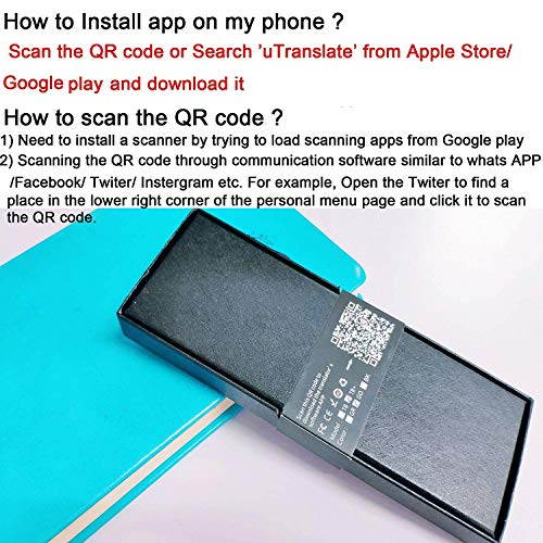 Language Translator Device Smart Two Way Voice Translator Bluetooth Support 44 Languages for Travelling Abroad Learning Shopping Business Chat Recording Translations