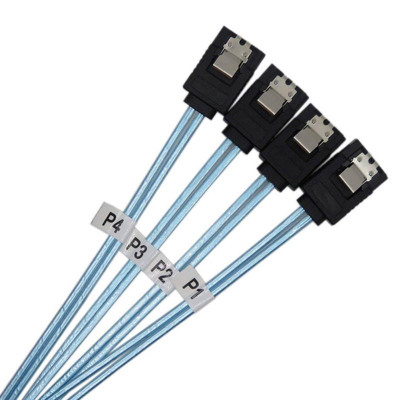 Ochine 4 Pieces/set Of SATA III 6Gbps SAS Cables For Server SATA 7-pin To SATA 7-pin Hard Disk Data Cables
