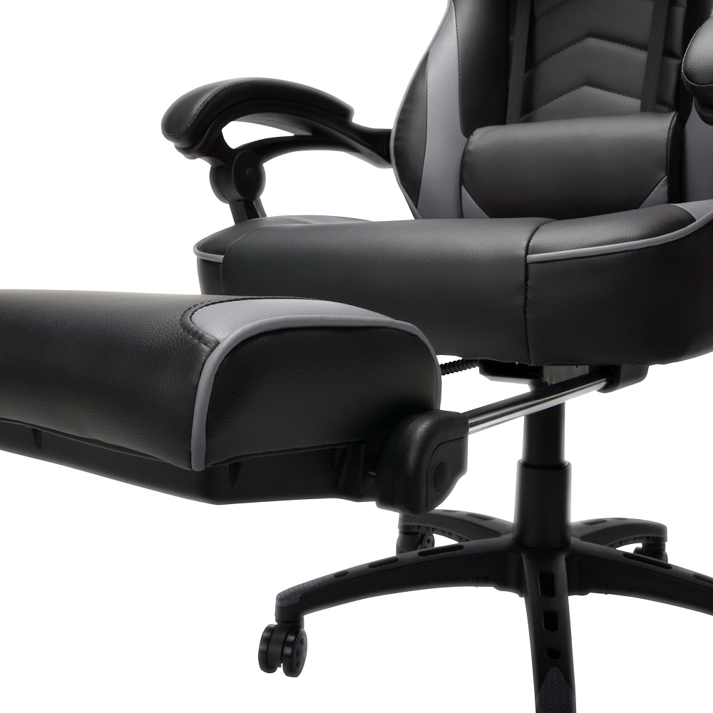 RESPAWN 110 Racing Style Gaming Chair, Reclining Ergonomic Leather Chair with Footrest, in White (RSP-110-WHT)