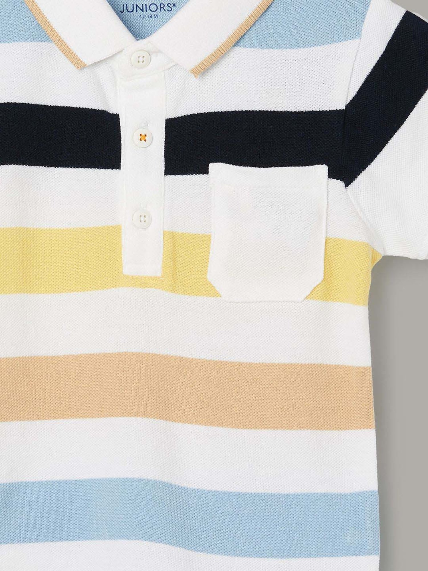 Juniors by Lifestyle Boys Multicolor Cotton Striped T Shirt