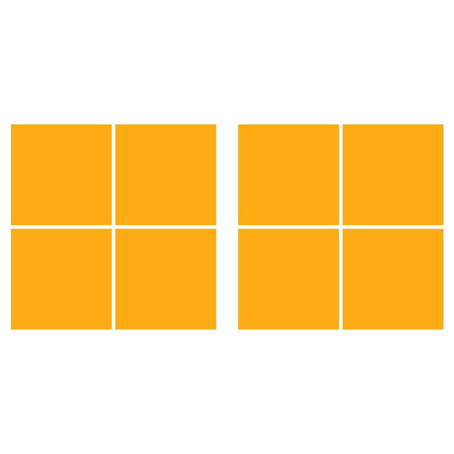 LiteMark 5.5 Inch Golden Yellow Square Decals - Pack of 8