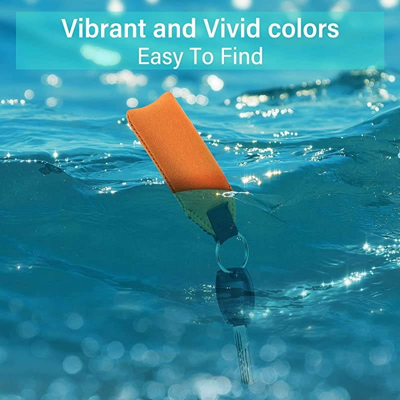 Neoprene Boat Keychain 3 Pack Key Chain and Lanyard Floatable Foam Key Fob for Water Sports Turquoise Purple Orange Black