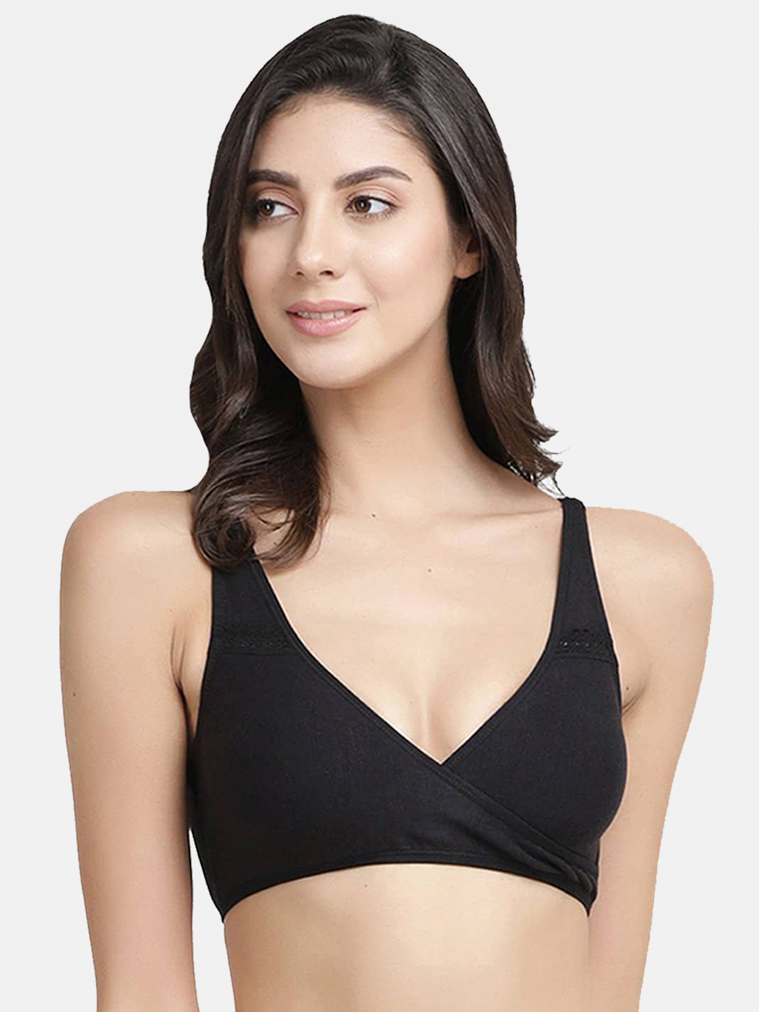 Inner Sense Black Full Coverage Maternity Bra - Pack of 3