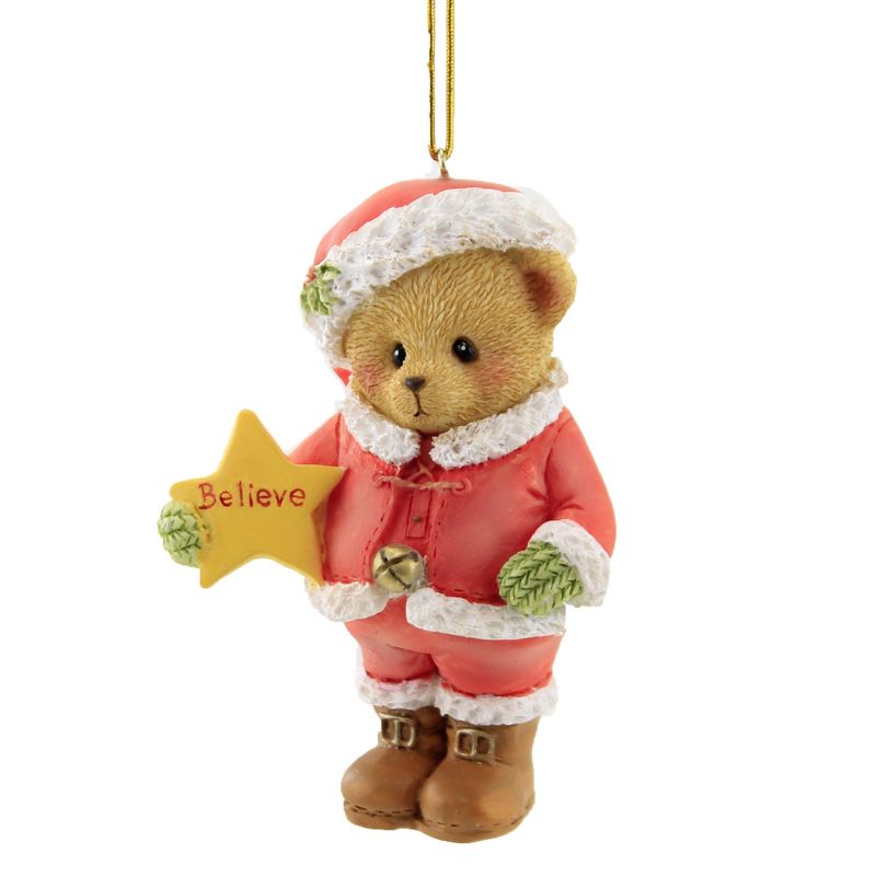 Cherished Teddies 3.5" Santa Bear Ornament Christmas Teddy  -  Tree Ornaments