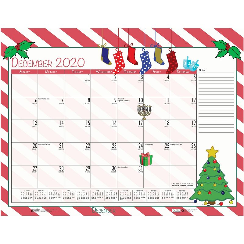 HOUSE OF DOOLITTLE 2020-2021 17 x 22 Desk Pad Calendar, Academic 1395-21