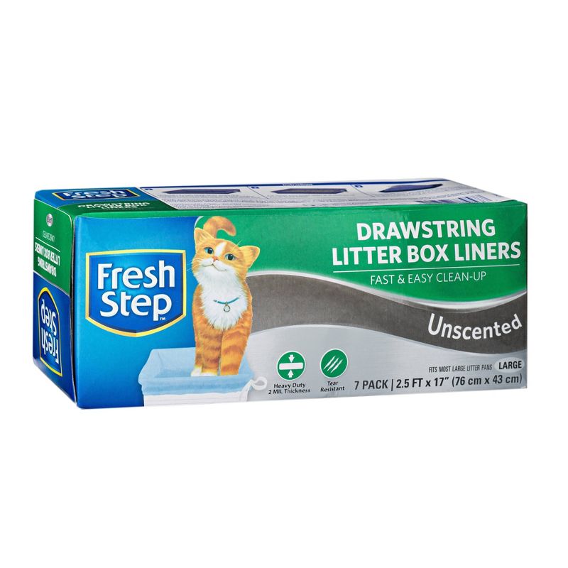 Fresh Step Cat Litter Box Liners Unscented - L - 4pk