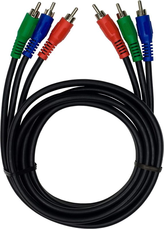 Component Video Cables with Audio 12 Feet Gold Plated RCA to RCA Supports 1080i