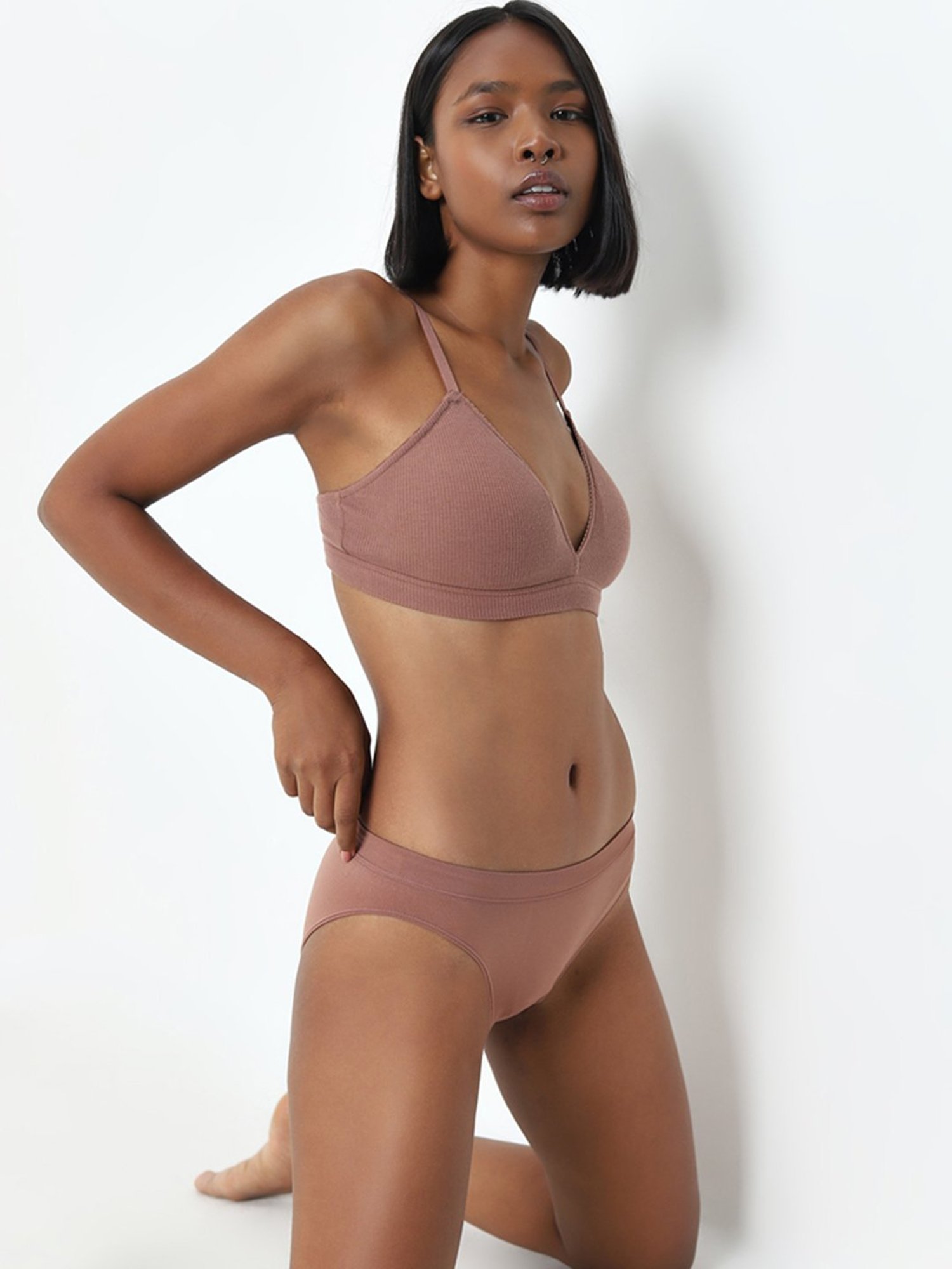 Superstar by Westside Brown Seamfree Bikini Cotton Brief