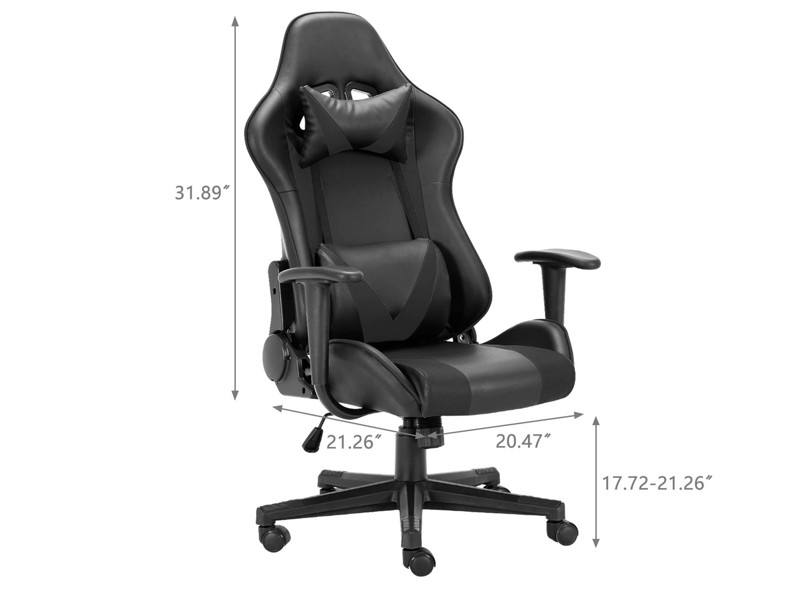 Home Office Racing Gaming Chair High Back Ergonomic Recliner Computer Chair, Height Adjustable Massage Gaming Chair With Neck Protection And Lumbar Support
