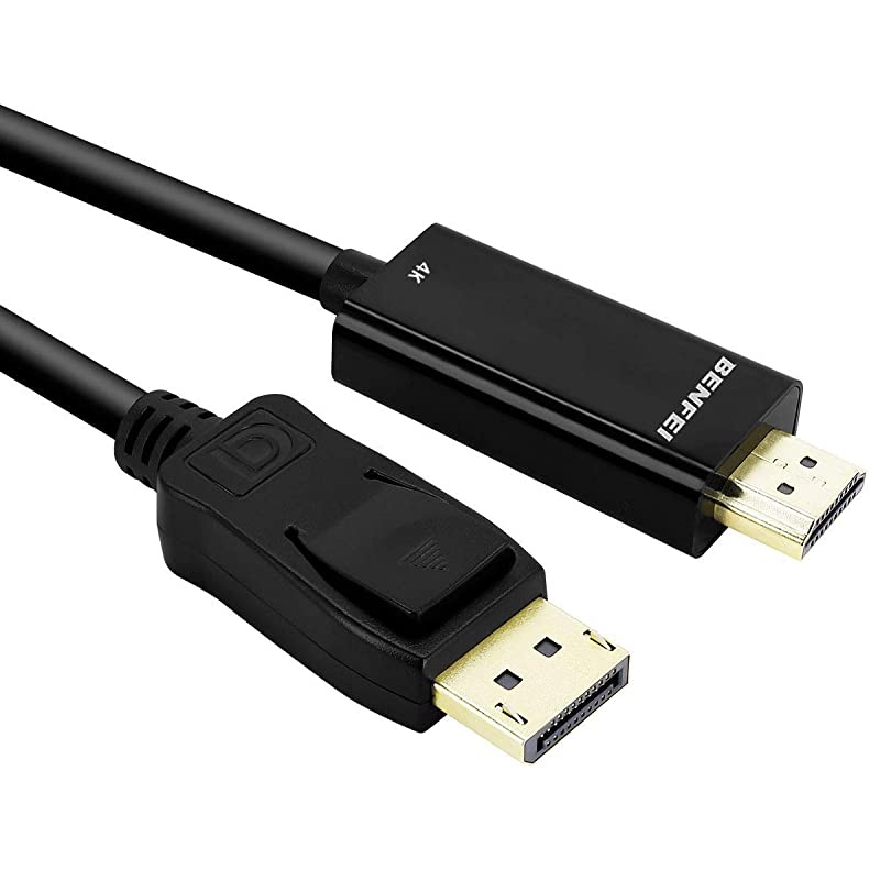 Displayport to HDMI,  4K DP to HDMI 6 Feet Cable Gold-Plated Cord Compatible for Lenovo, Dell, HP, ASUS