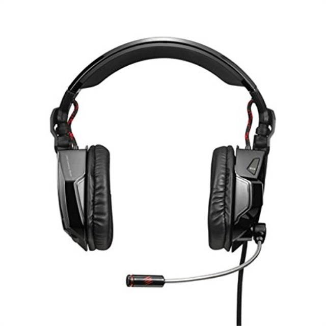 mad catz f.r.e.q.5 stereo gaming headset for pc and mac, gloss black