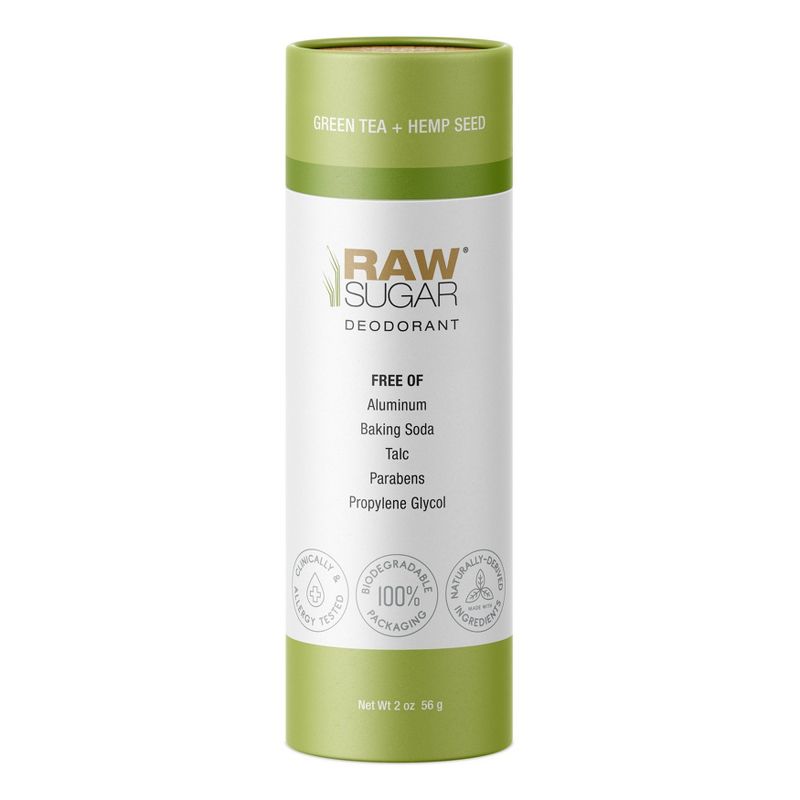 Raw Sugar Deodorant Green Tea + Hemp Seed - 2oz