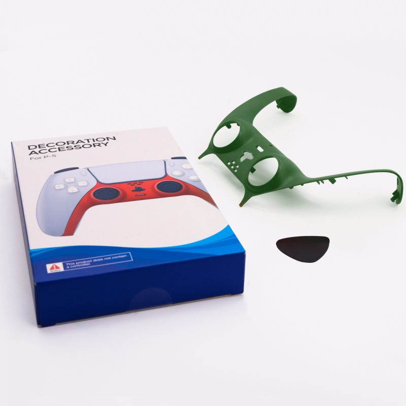 Decorative Strip for PS5 Dualsense Controller, Ackmioxy PS5 Accessories DIY PS5 Controller Replacement Shell Color Replacement Decoration Accessories for PS5 Controller Panel (Red)