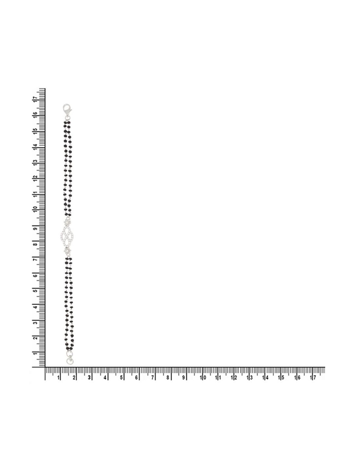 Anayra 92.5 Sterling Silver Mangalsutra Bracelet for Women