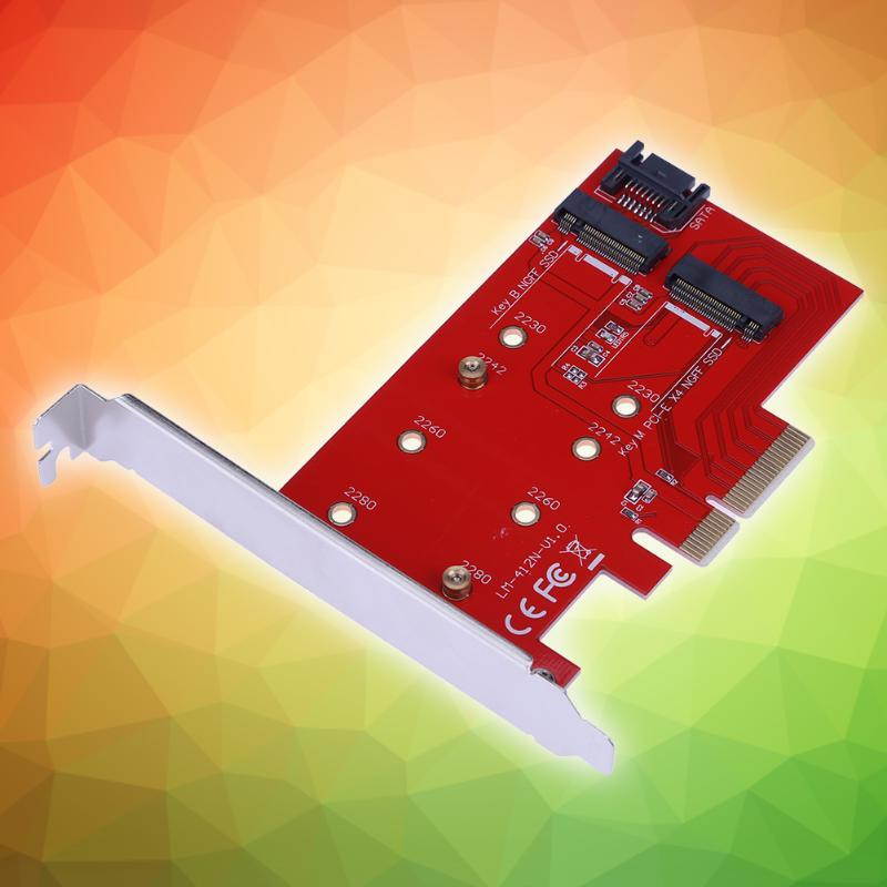 PCI-E PCI Express 4X 8X 16X to NGFF (M.2) SSD Hard Drive Extension Card Adapter Card Desktop PC Add On Cards with Screwdriver