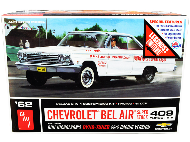 Skill 2 Model Kit 1955 Chevrolet Nomad 3-in-1 Kit "Trophy Series" 1/25 Scale Model by AMT