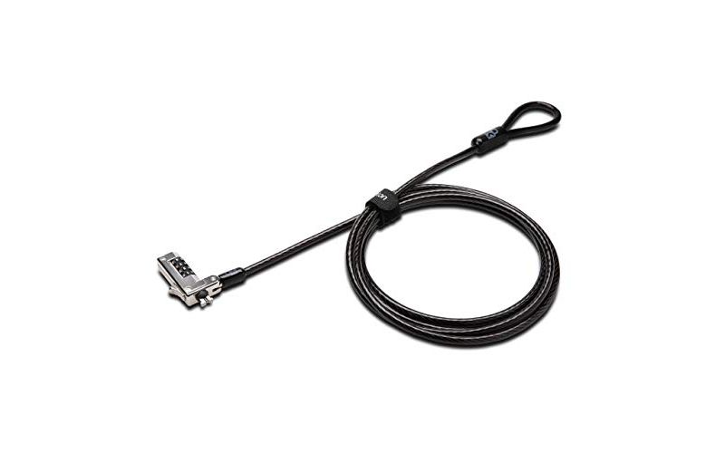 Kensington Slim Combo Lock for Standard Slot - Resettable - 4-digit - Carbon Steel - 6 ft - For Notebook