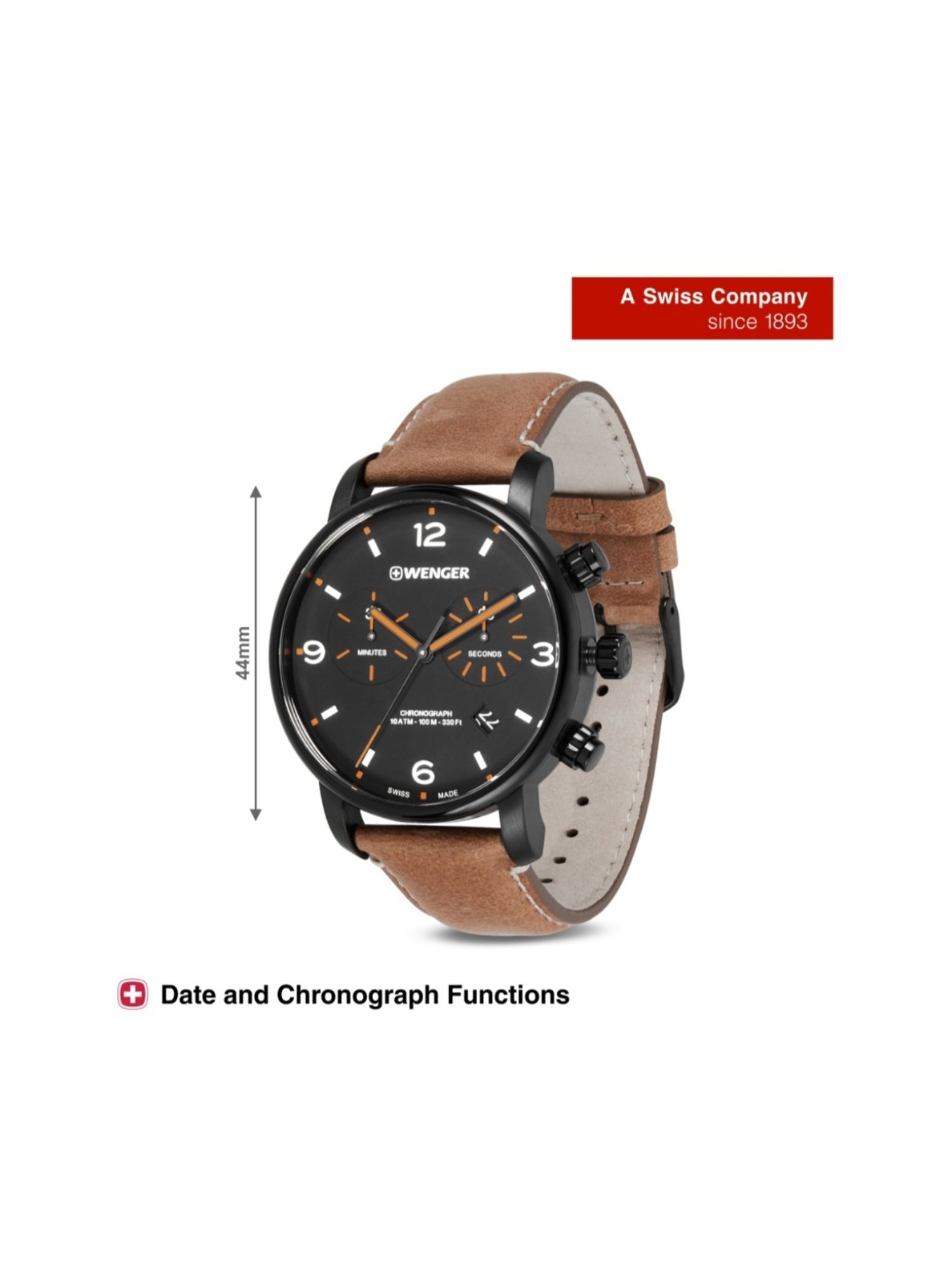 Wenger Swiss Made 01.1743.113 Urban Metropolitan Analog Watch for Men