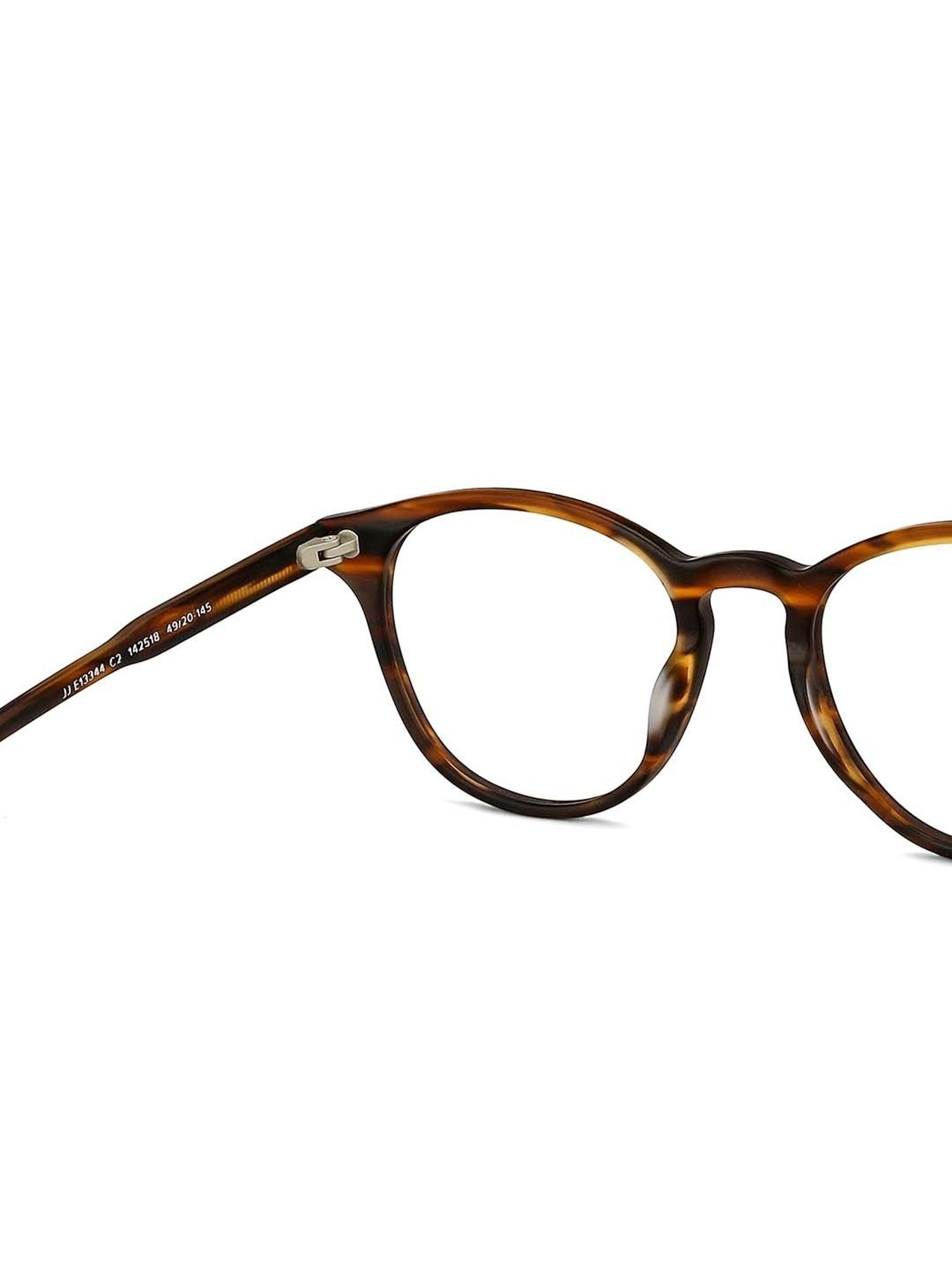 John Jacobs JJ E13344 Brown Full Rim Round Frame