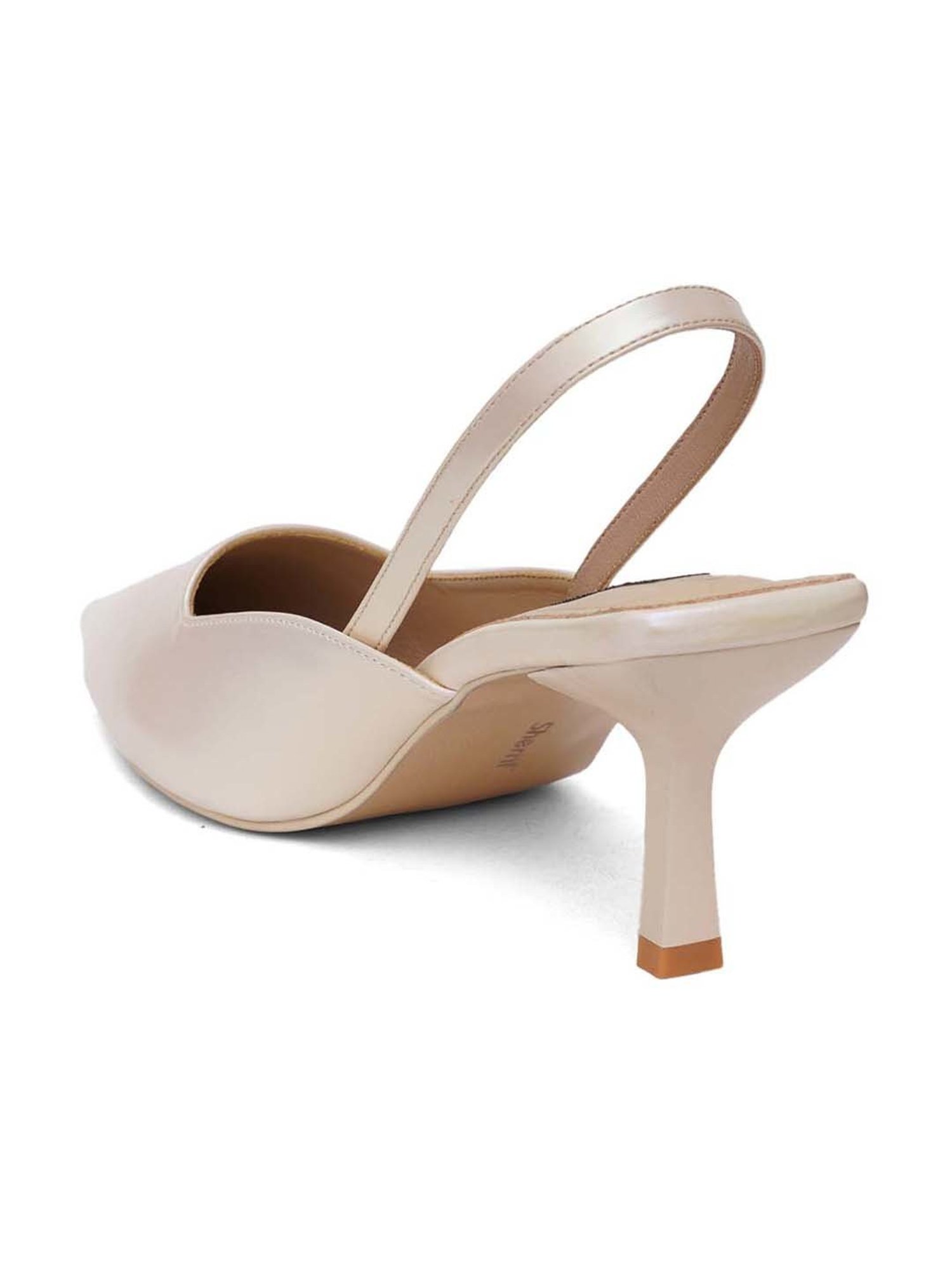 Sherrif Women's Golden Sling Back Stilettos