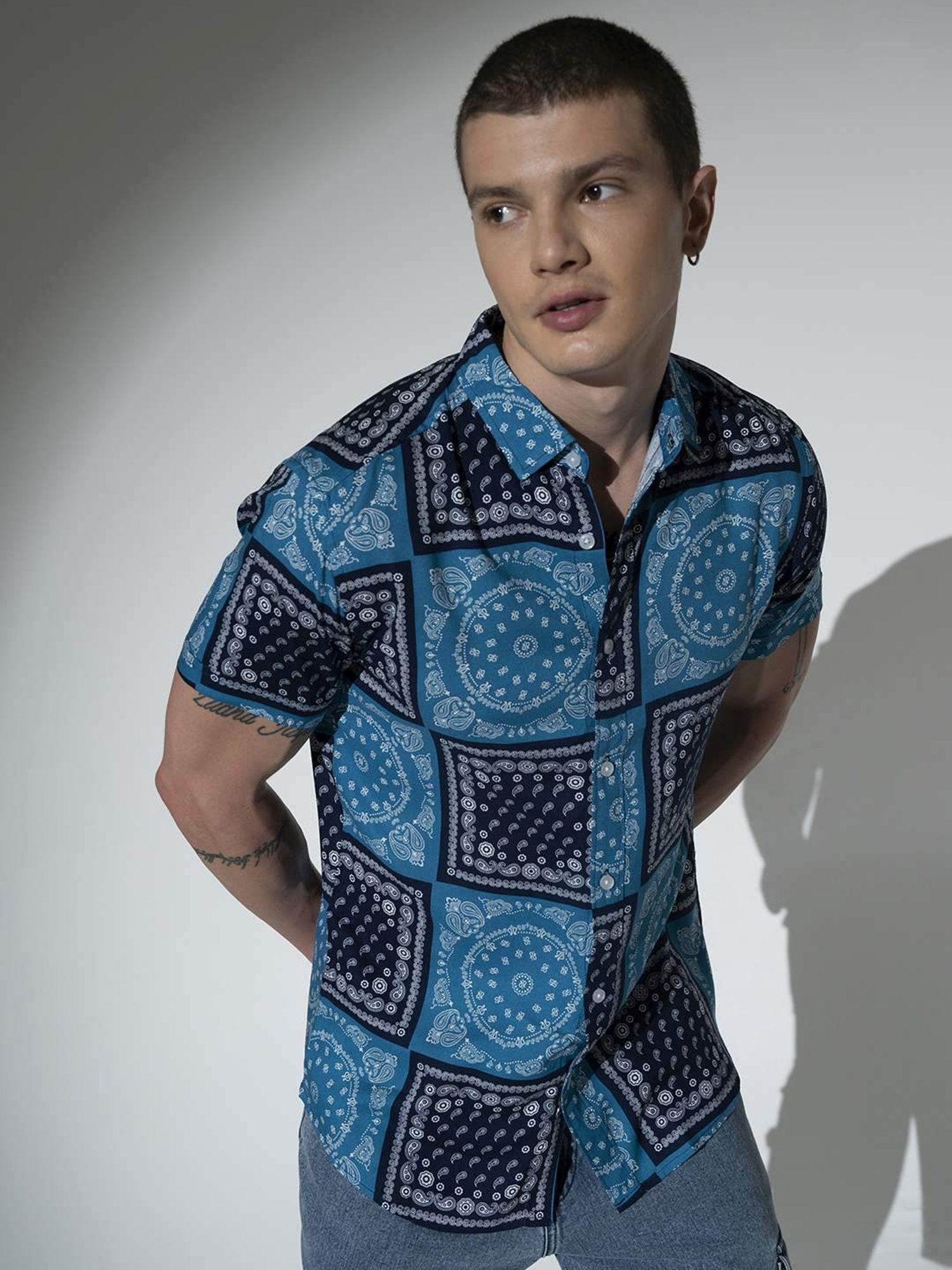 Hubberholme Multicolored Boxy Fit Printed Shirt