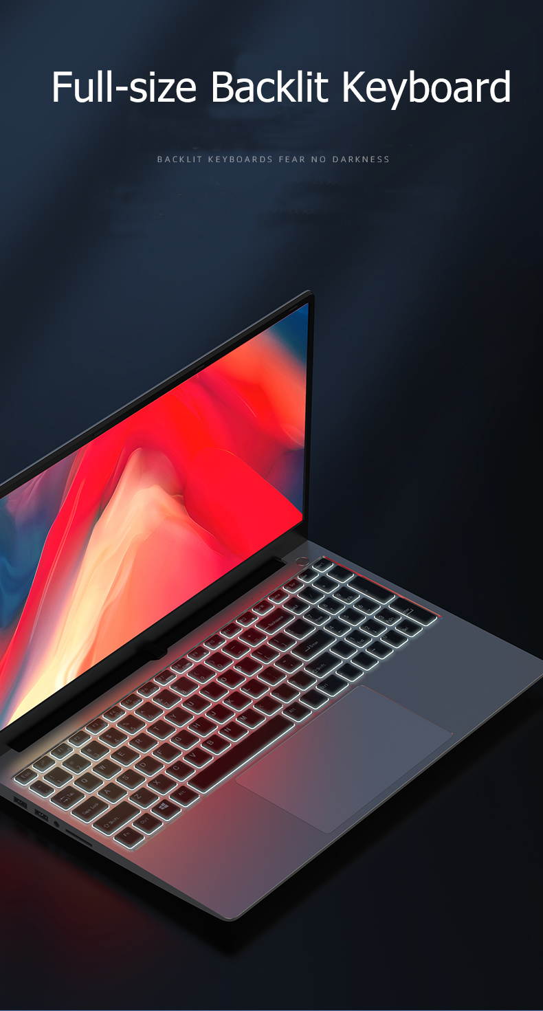 15.6" Silvery Metal  Ultra-thin Business Office Gaming laptop  With Core I7-10510u 1.8GHz Quad Core,Solid State Drive Integrated Graphics,Backlit keyboard win10