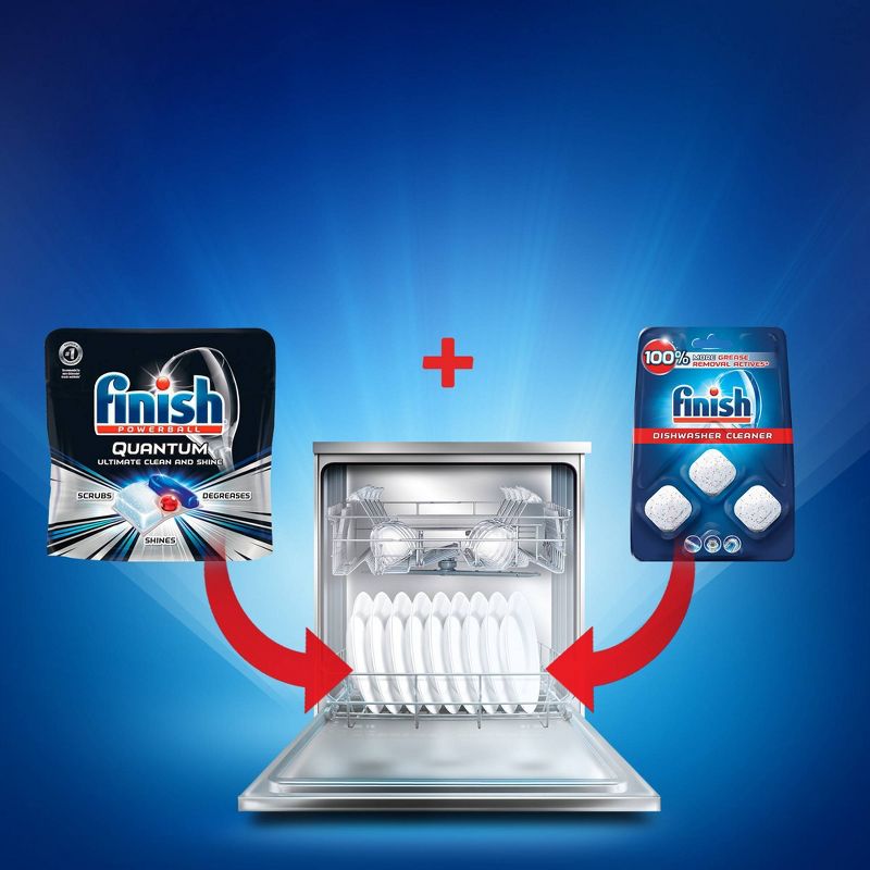 Finish In-Wash Dishwasher Cleaner with Grease Removal - 3ct