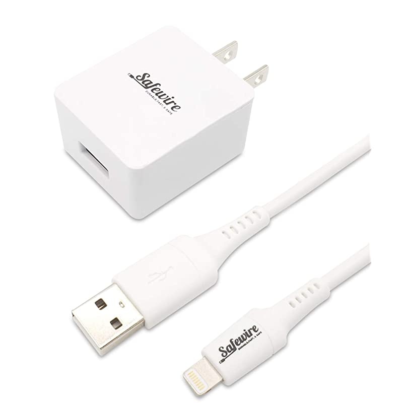 Certified iPhone amp iPad Charger Ultra Durable 6ft Lightning to USB Cable and 12W USB Power Adapter Wall Plug for iPhone 11 XS Max XR X 8 Plus 7 6S 6 SE 5S 5C 5 iPad Mini Air Pro iPod White
