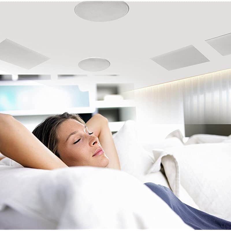 Ceiling Speakers Stereo Home Theater Speakers in Wall Speakers Flush Mount 8Inch White 250 Watt 2Way Pair PDIC86