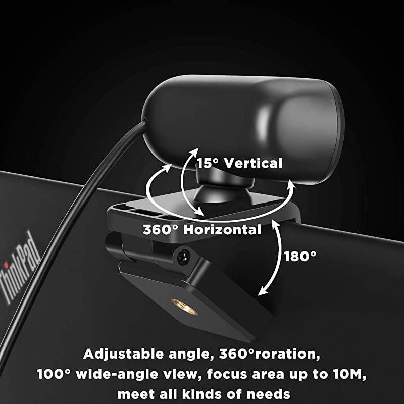 Webcam with Microphone for Desktop PC Laptop Mac Computer Plug and Play USB Web Camera for Online Teaching Learning Class Video Meeting Calling Conferencing Cam