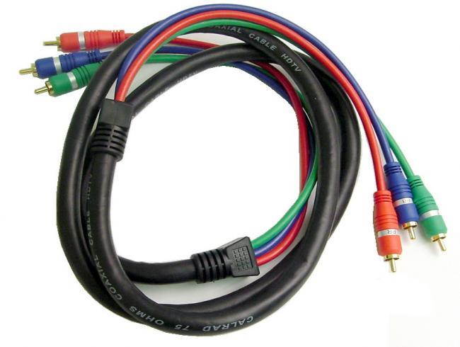 Calrad 55-871-12 RGB DBL. Shielded Component Video Cable w/molded ends