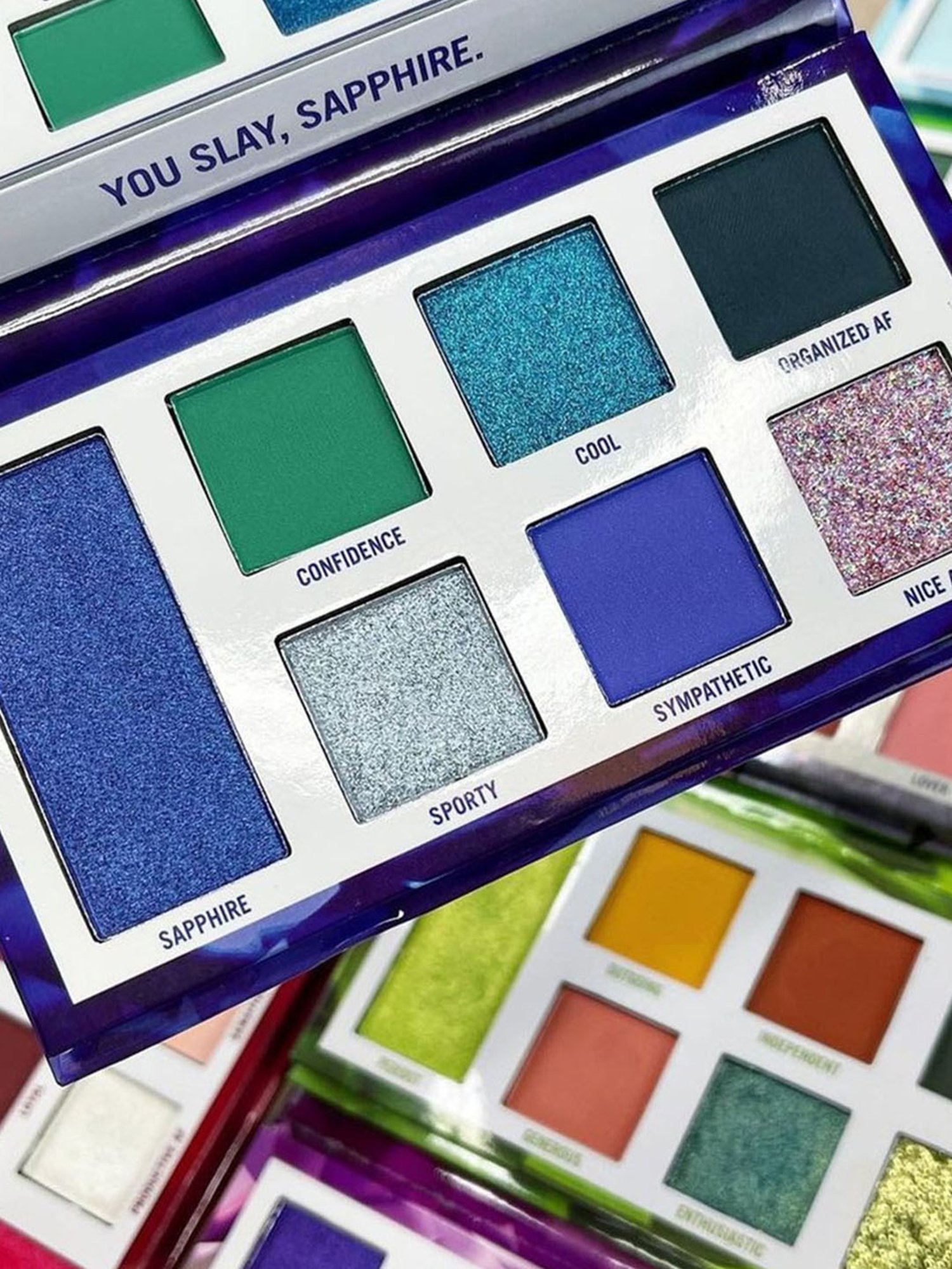 BH Cosmetics 7 Color Shadow Palette Sapphire for September - 9 gm