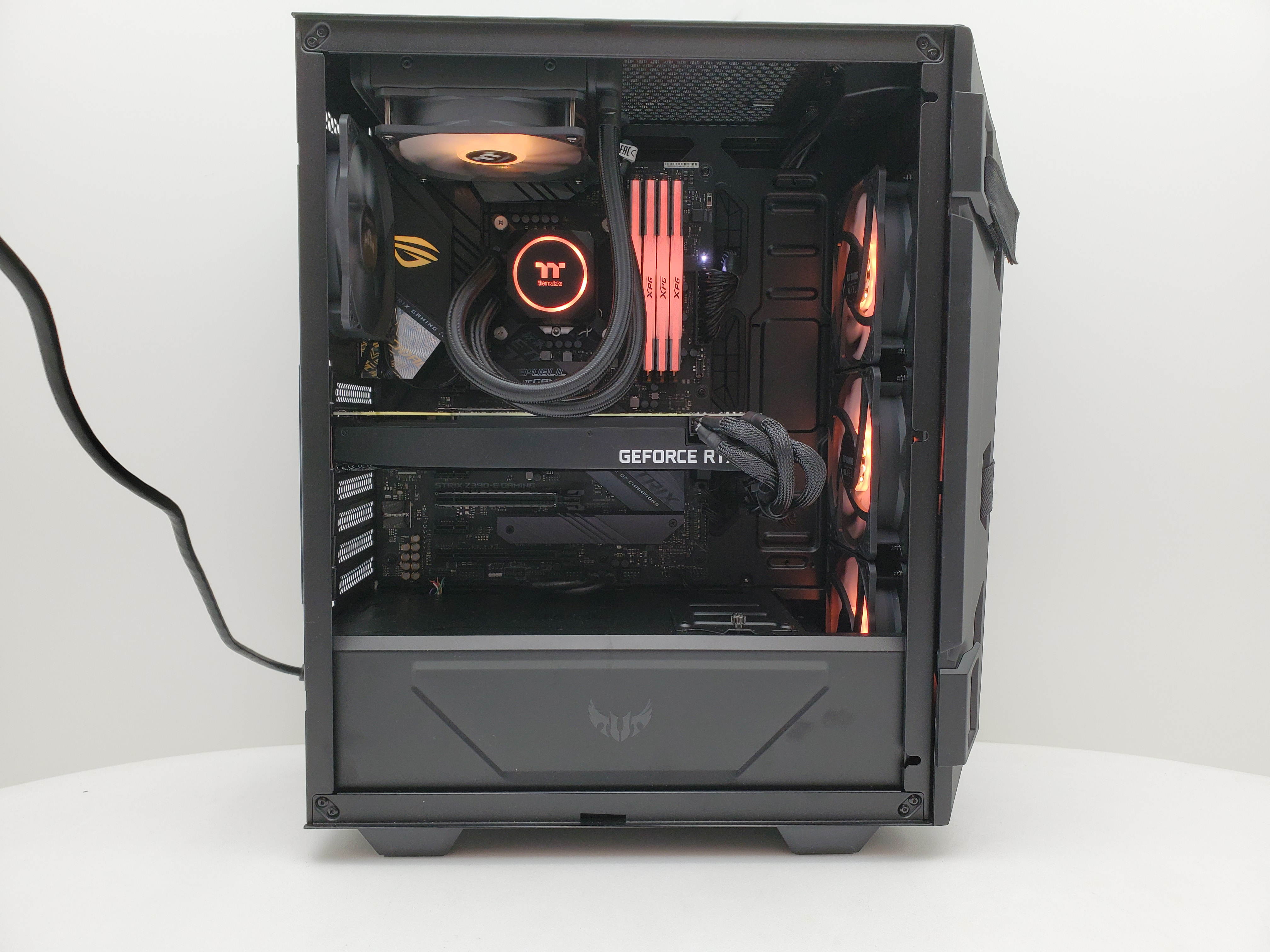 ASUS GT301 TUF LIQUID COOLED ARGB Intel 10-Core i9-10900K 3.7GHz - Nvidia GeForce RTX 3080 10GB GDDR6X - Z590 Chipset - 2TB 7200RPM + 256GB SSD - 32GB DDR4 3000MHz - 850W - Windows 10 Gaming Desktop