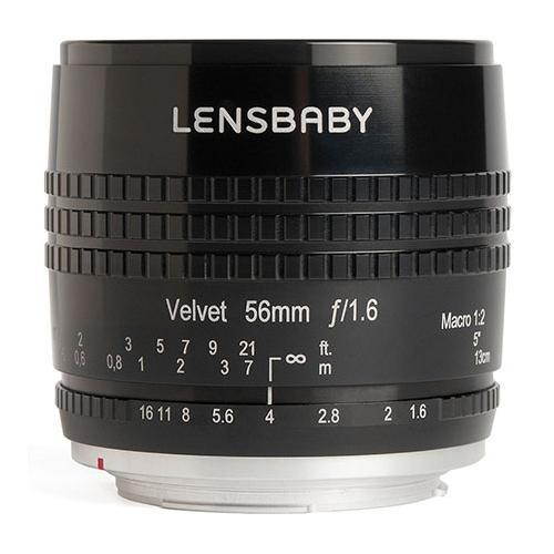 Lensbaby Velvet 56, 56mm f/1.6 Macro Lens for Nikon F - Black Finish #LBV56BN
