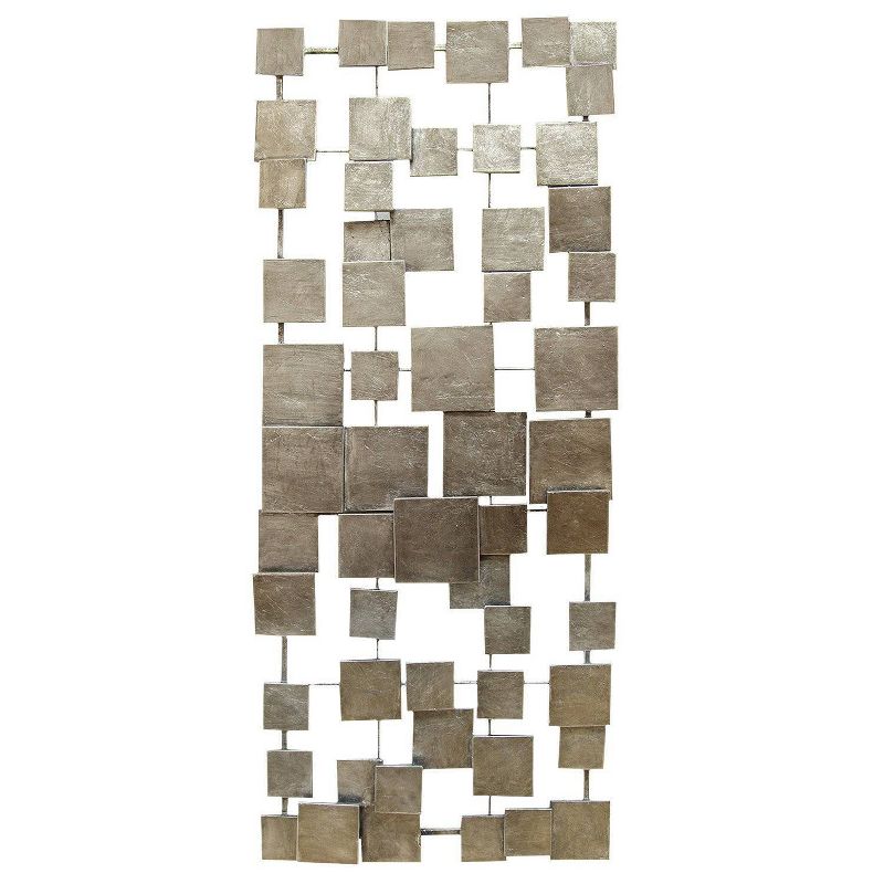 32.25" x 14" Geometric Tiles Wall Decor Champagne - Stratton Home Décor